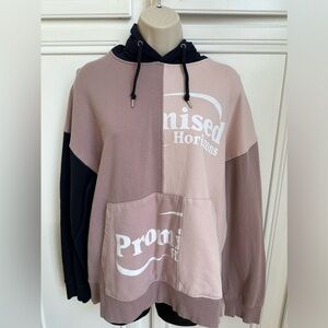 Topman Oversized Spliced.Color Navy Blue and Pink. Size Medium